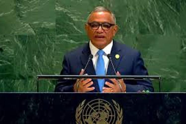 Prime Minister John Briceño at the 80th UNGA