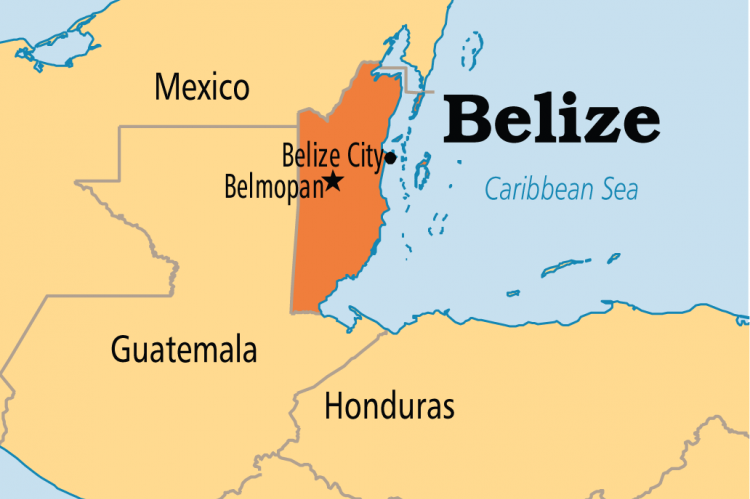 Map of Belize