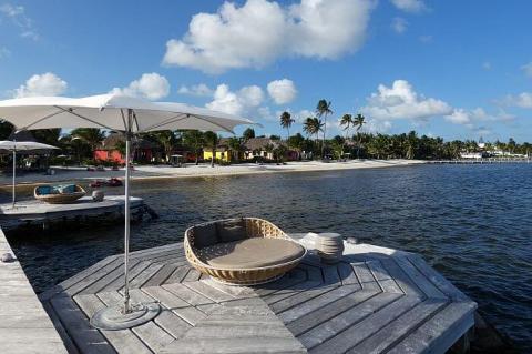 The sea area of Mata Chica Resort where the American teenager was killed by a passing skiff.