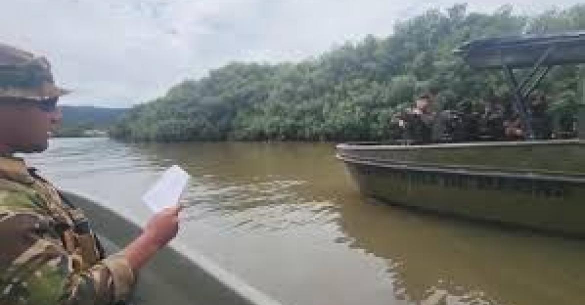 GUATEMALAN NAVY CONFRONTS BDF ON THE SARSTOON  